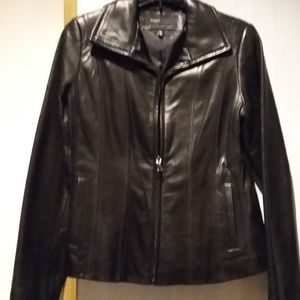 Avanti black leather jacket